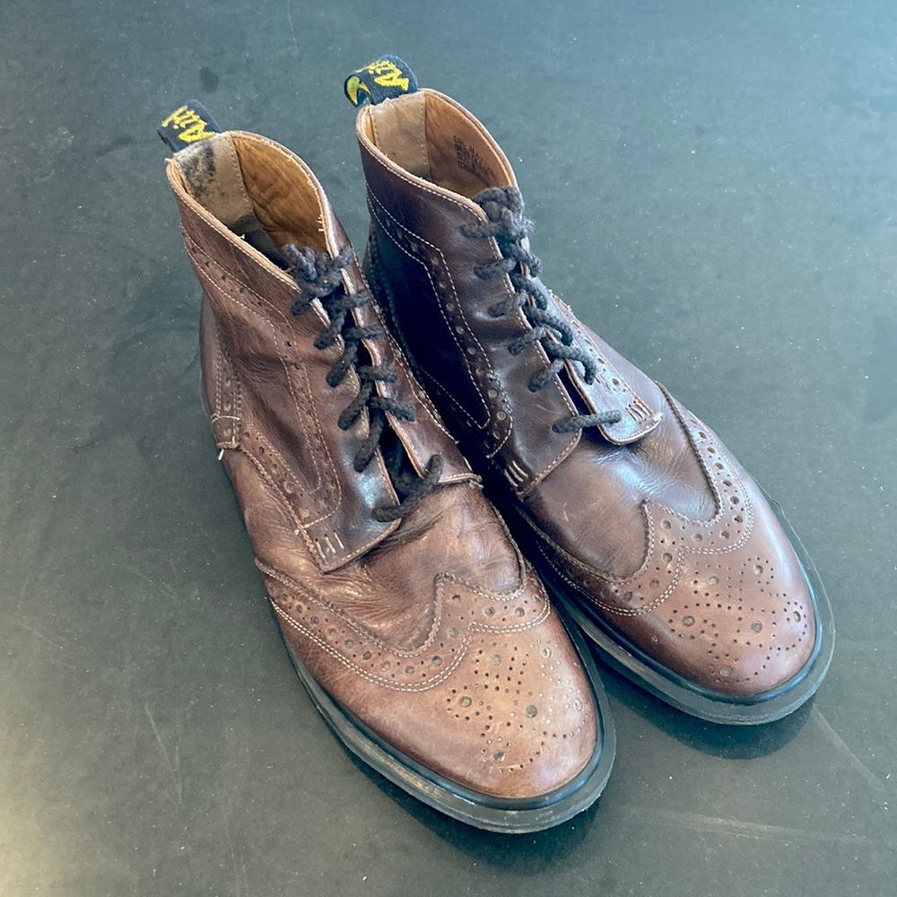 Dr. Martens wingtip leather boots